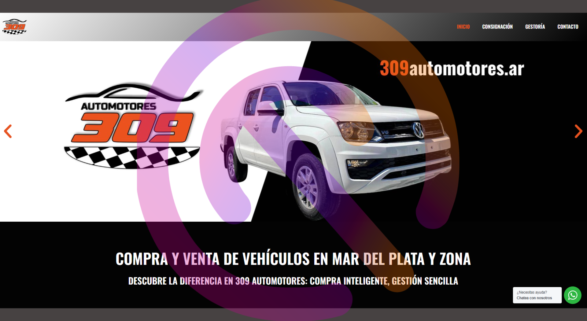 309 Automotores - Desarrollo Web a Medida + CMS